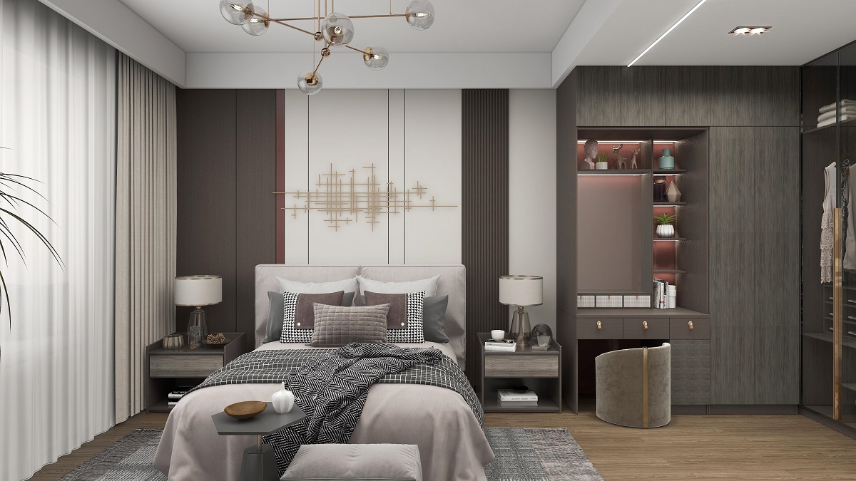 龍湖九里晴川-現(xiàn)代簡(jiǎn)約-臥室設(shè)計(jì)效果圖